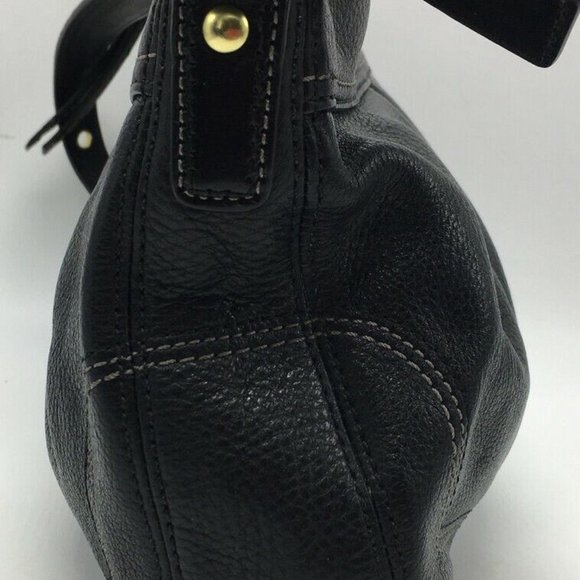Coach 12917 Hamptons Black Pebbled Leather Hobo Shoulder Bag Purse MSRP $348 - Picture 6 of 8